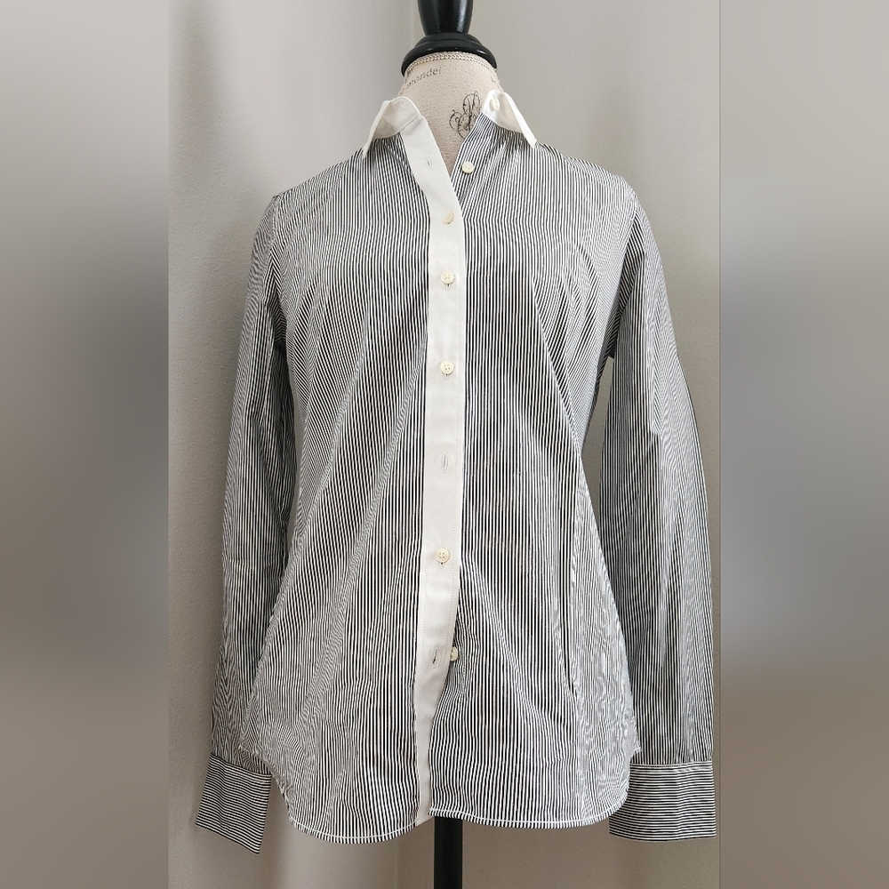 J. Crew women's button-down striped cotton shirt in S